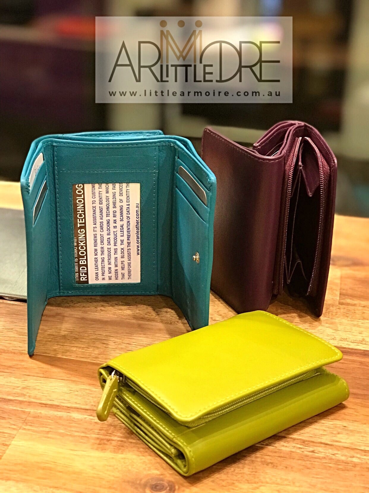Oran Leather WL-398 Ruby Small Compact Leather Wallet - Little Armoire - Online Leather Goods Store Australia