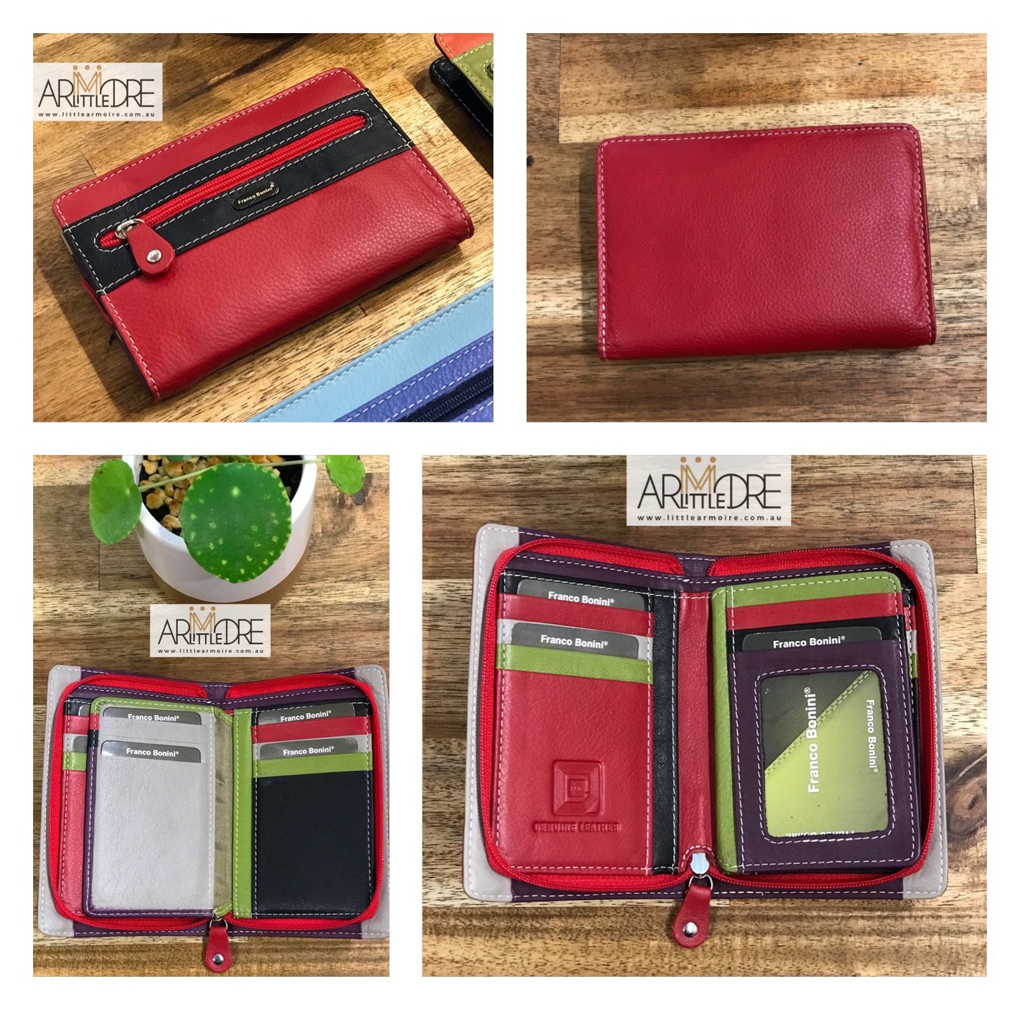 Small Zip around Soft Leather Multi Colour Wallet UAFB1814