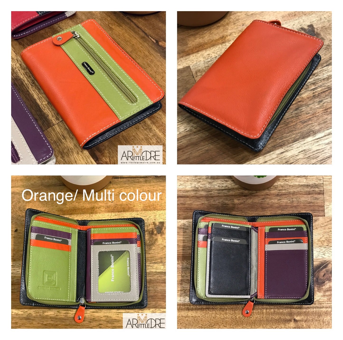 Small Zip around Soft Leather Multi Colour Wallet UAFB1814