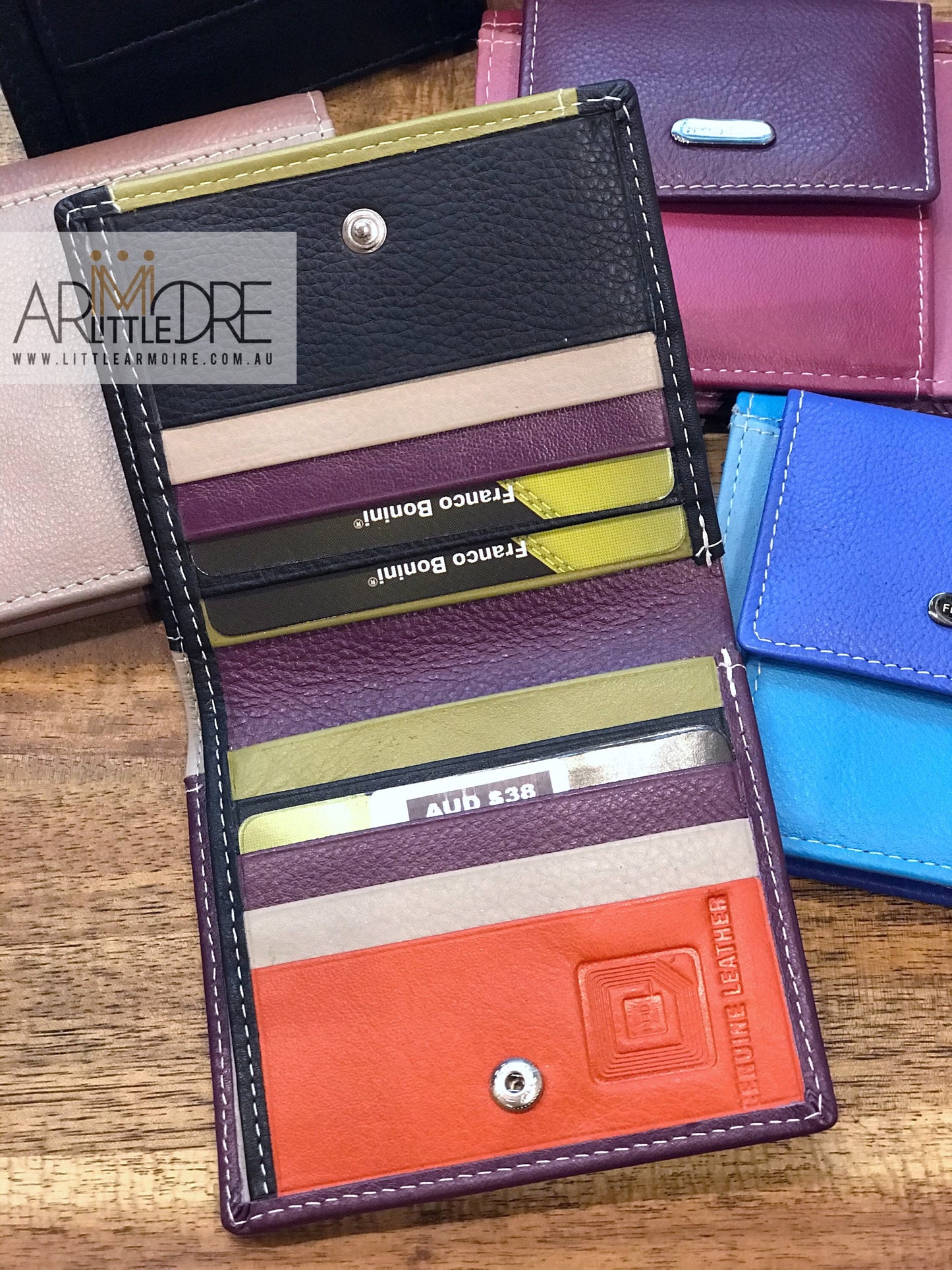 FB-33051 Mini RFID Leather Wallet / Coin Purse