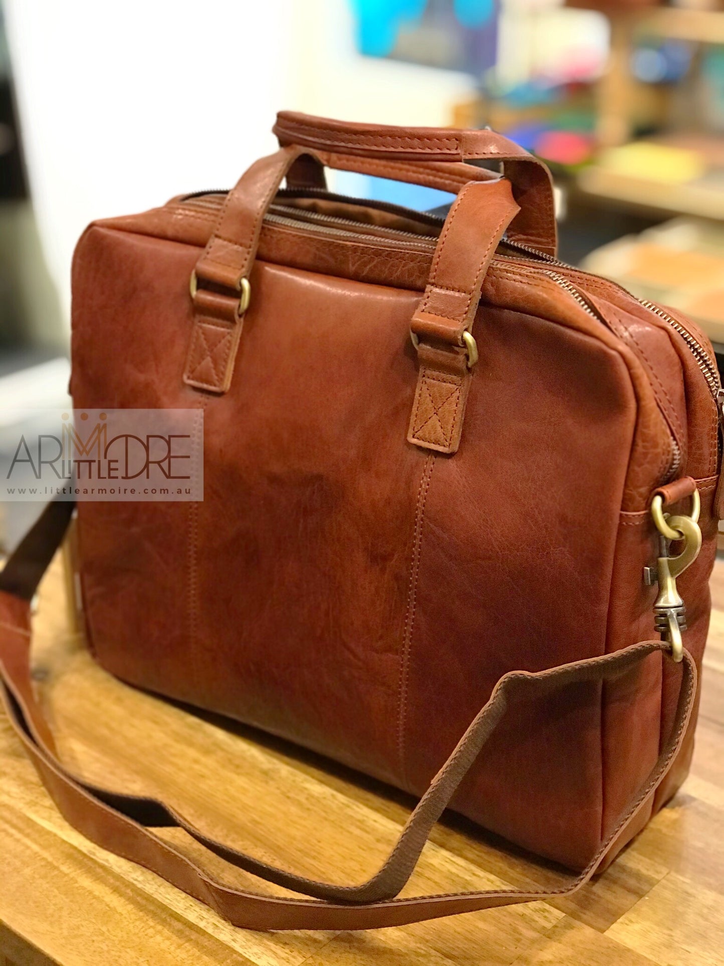 Rugged Hide RH-231 Liam Business Leather Laptop Bag / Briefcase