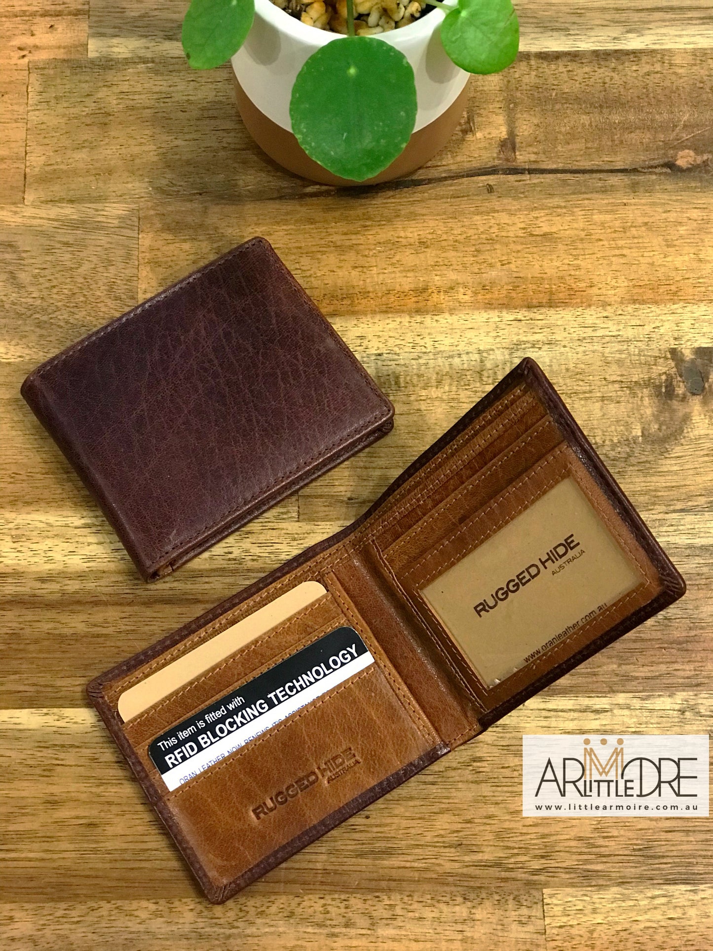 LA6604 Two Tone RFID Leather Mens Wallet