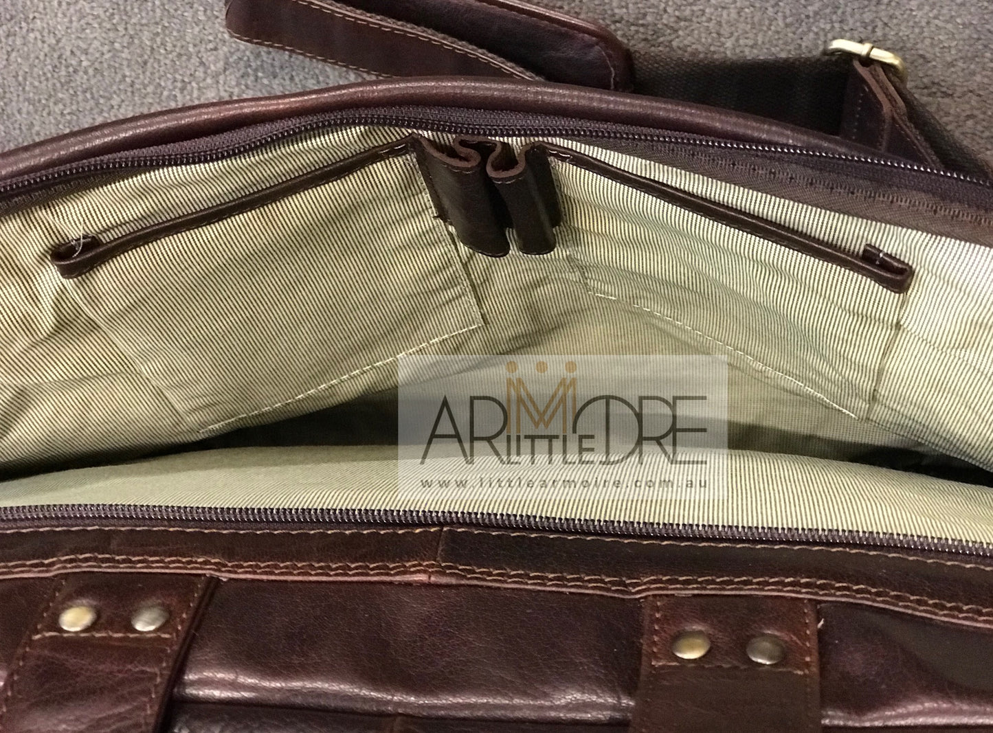LA28032 Business Leather Laptop Bag