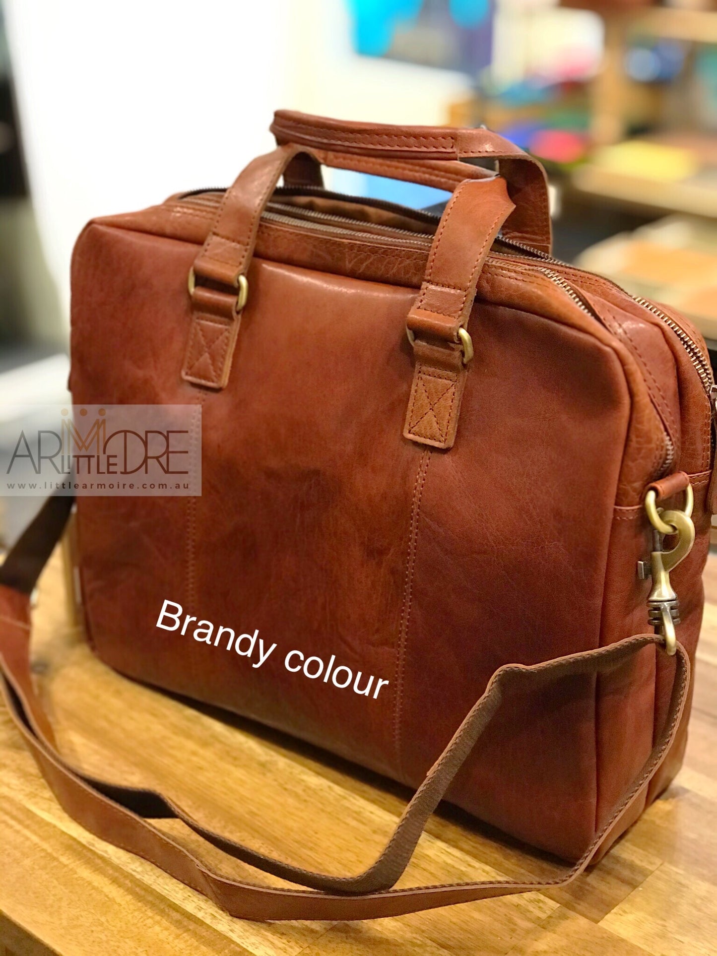 Rugged Hide RH-231 Liam Business Leather Laptop Bag / Briefcase