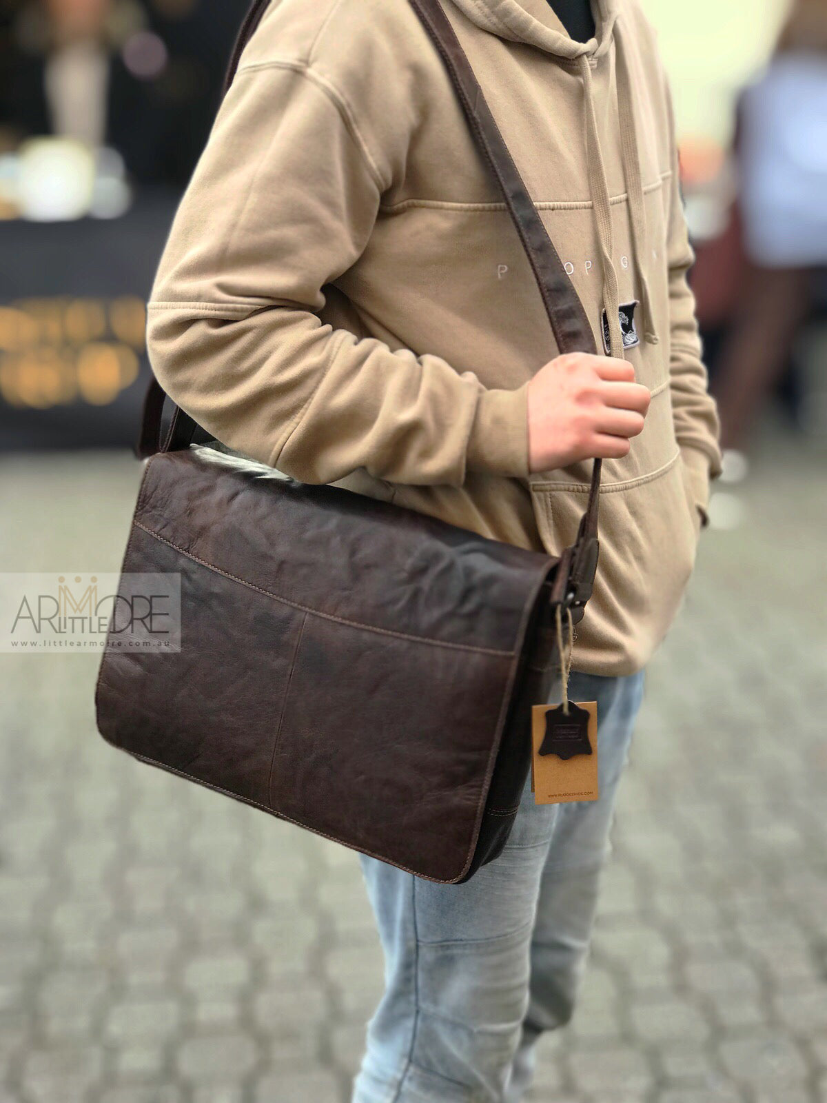 Rugged Hide RH-7001 Ottawa Leather Satchel Laptop Bag