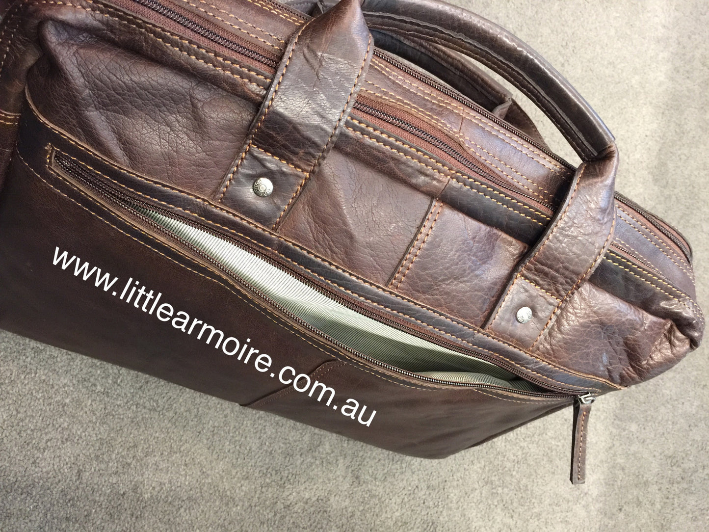 RH-7002 Turku Vintage Brief / Satchel Laptop Bag - Little Armoire - Online Leather Goods Store Australia