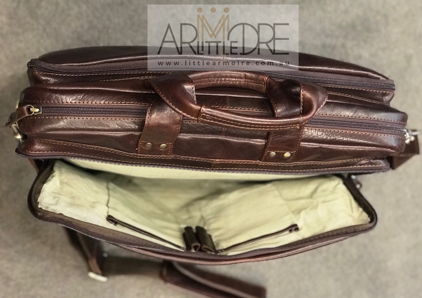 LA28032 Business Leather Laptop Bag