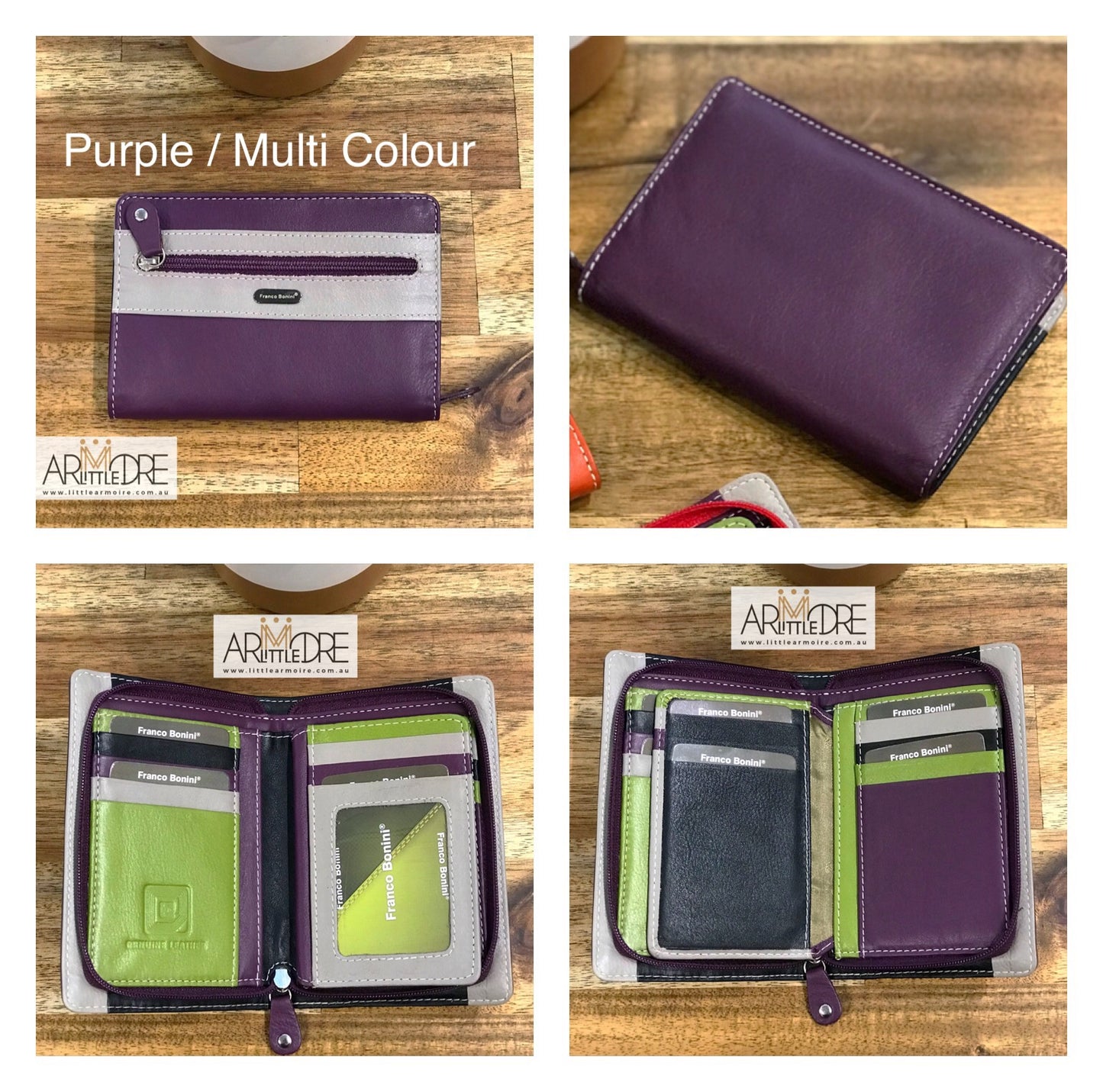 Small Zip around Soft Leather Multi Colour Wallet UAFB1814
