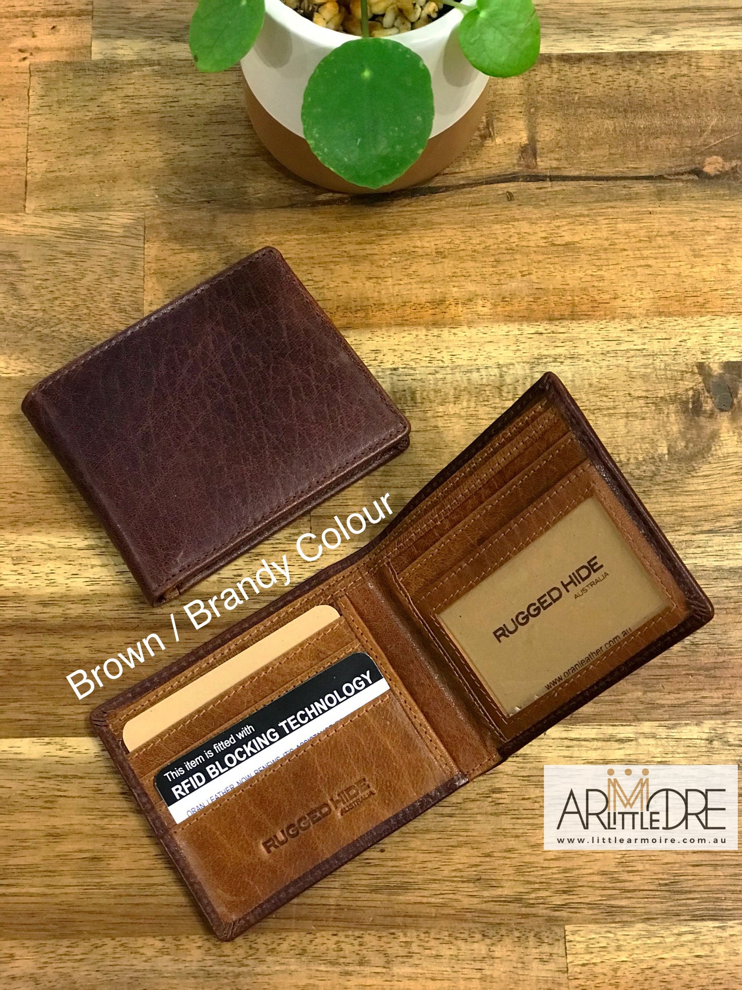 LA6604 Two Tone RFID Leather Mens Wallet