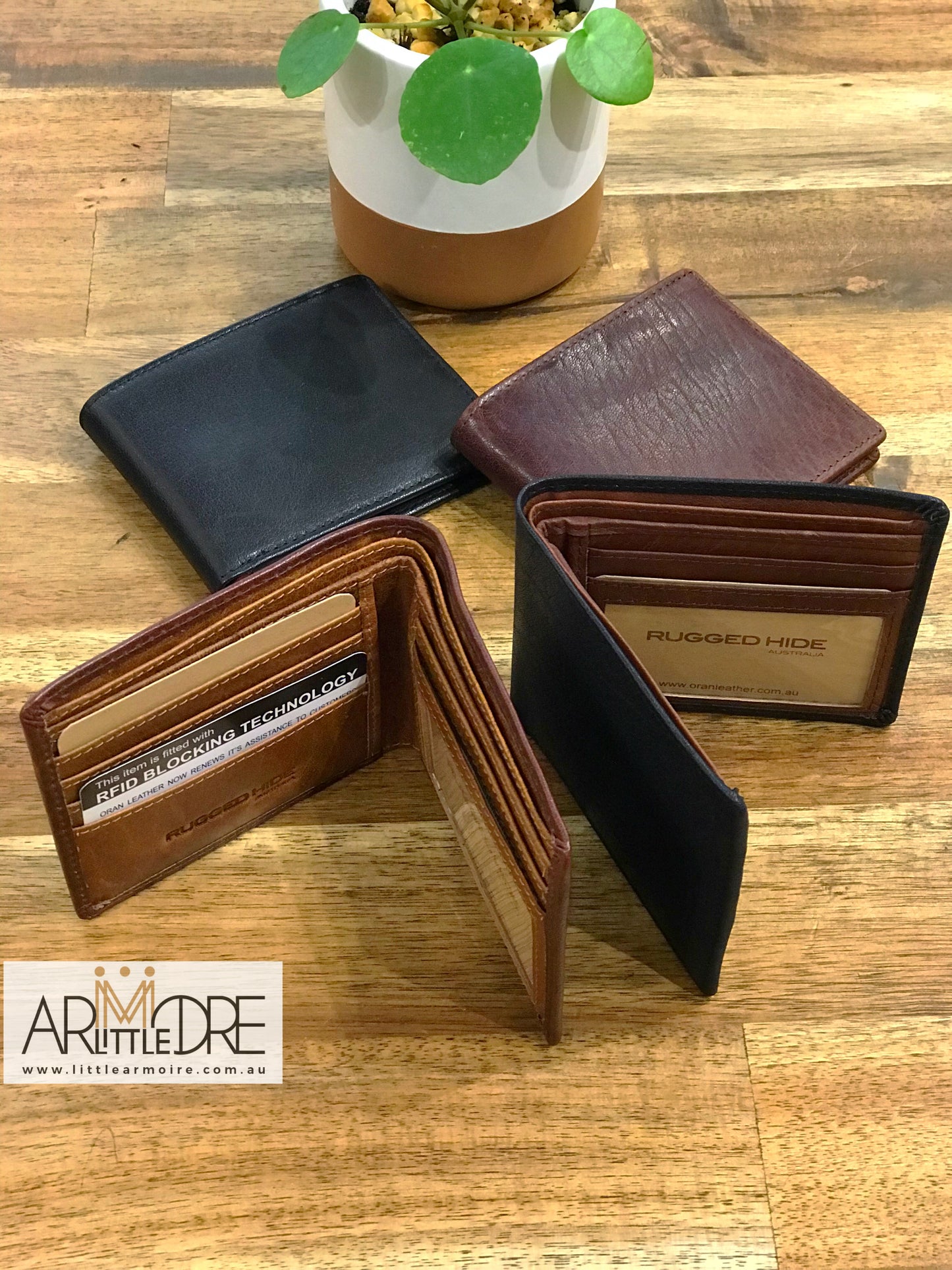 LA6604 Two Tone RFID Leather Mens Wallet
