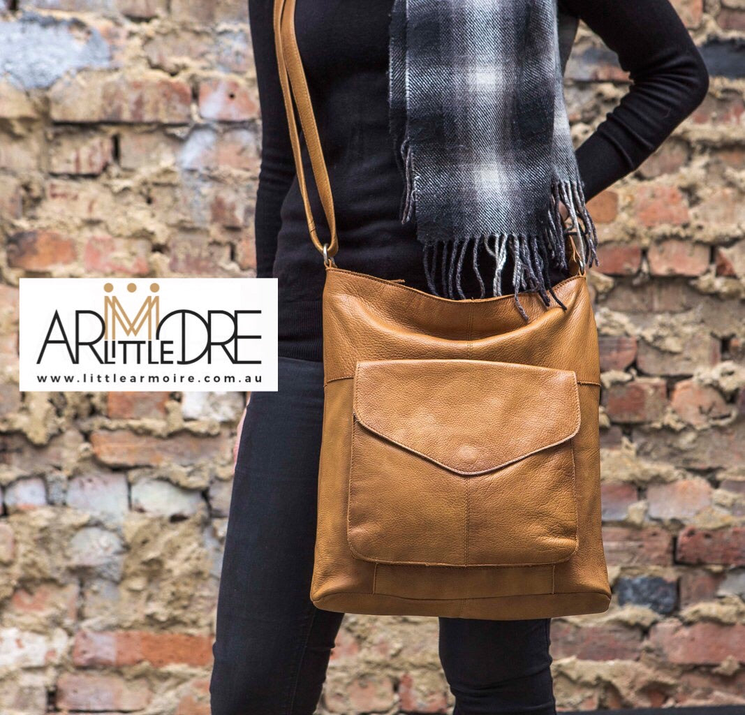 Rugged Hide Emily RH-8737 Soft Leather Cross Body Bag with Front Pocket