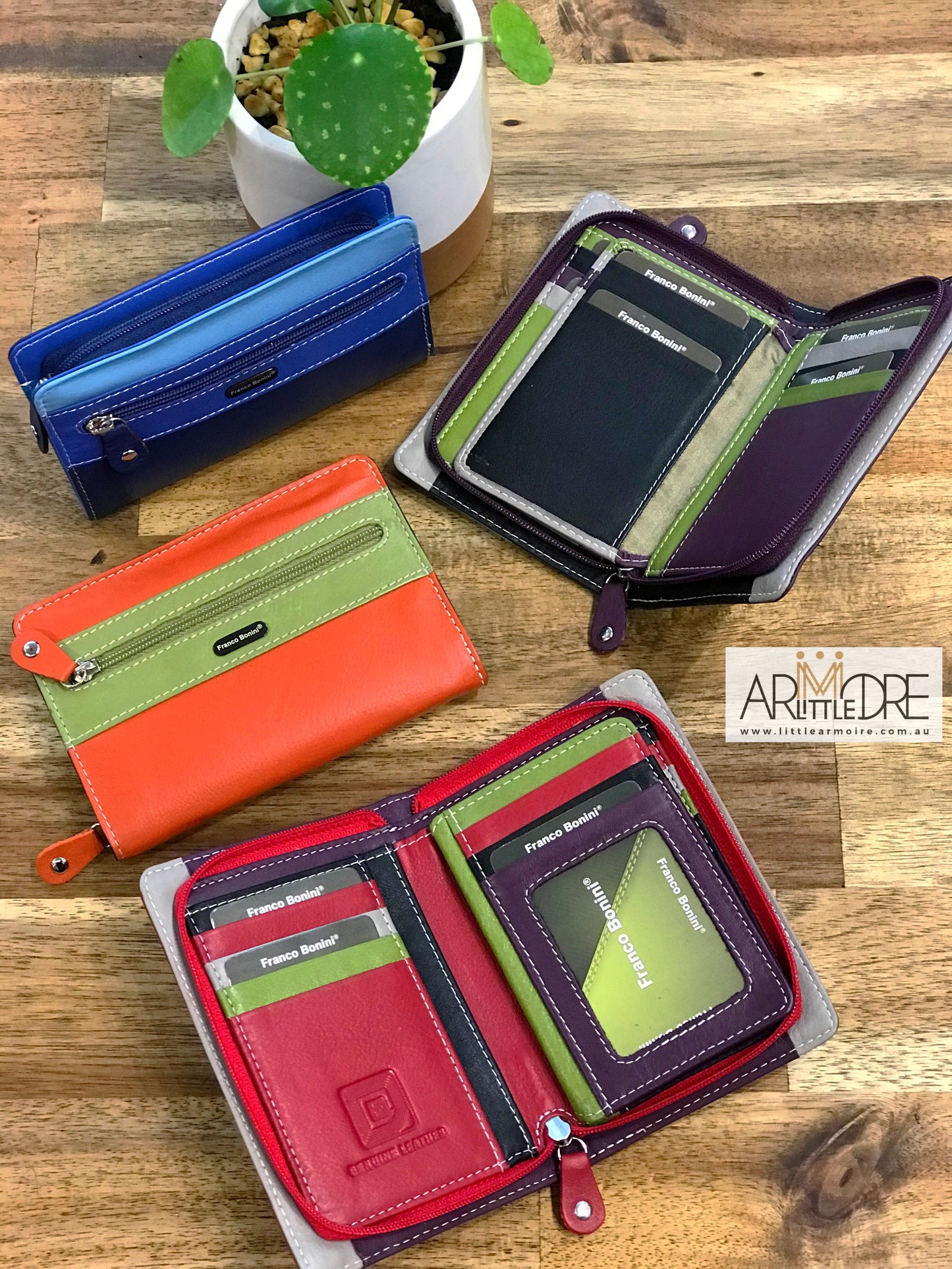 Small Zip around Soft Leather Multi Colour Wallet UAFB1814