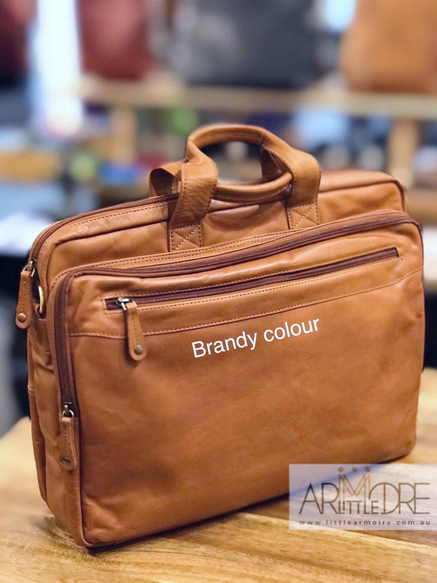 LA28032 Business Leather Laptop Bag