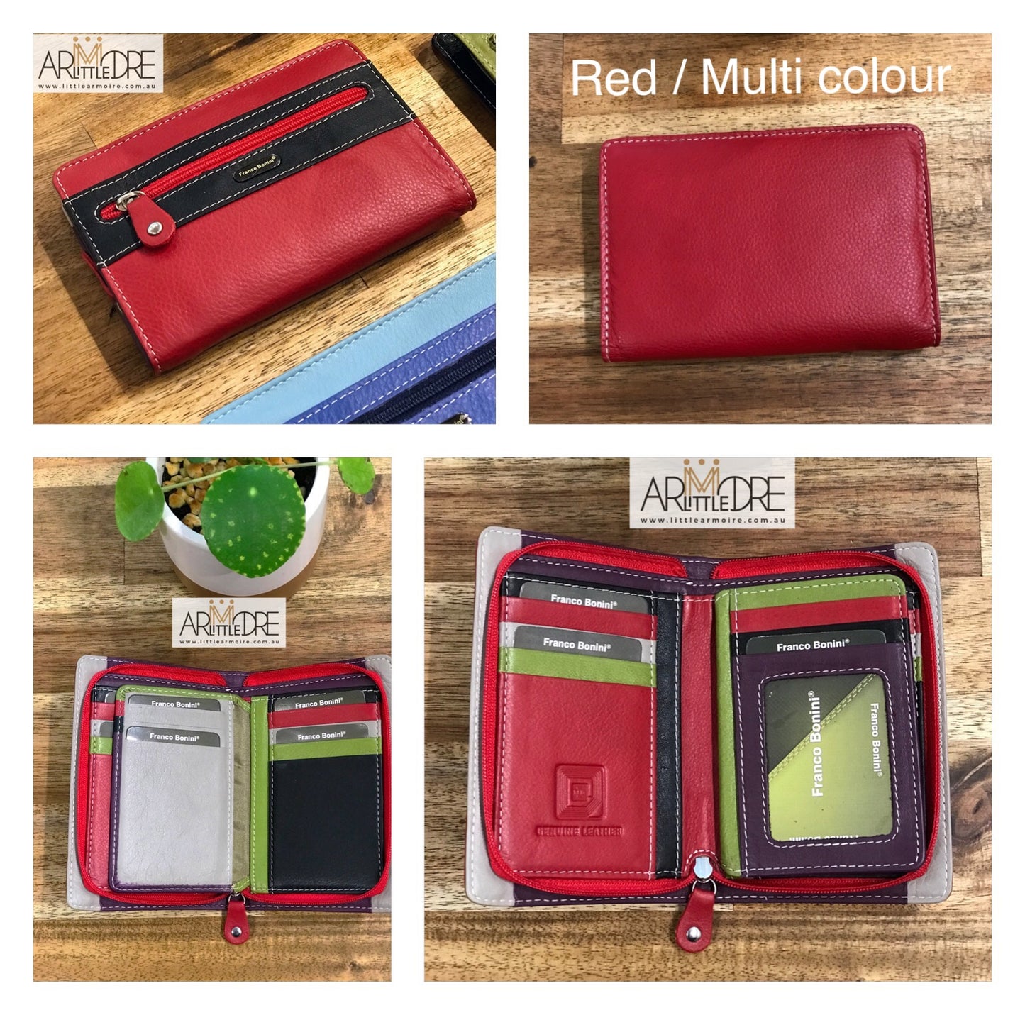 Small Zip around Soft Leather Multi Colour Wallet UAFB1814