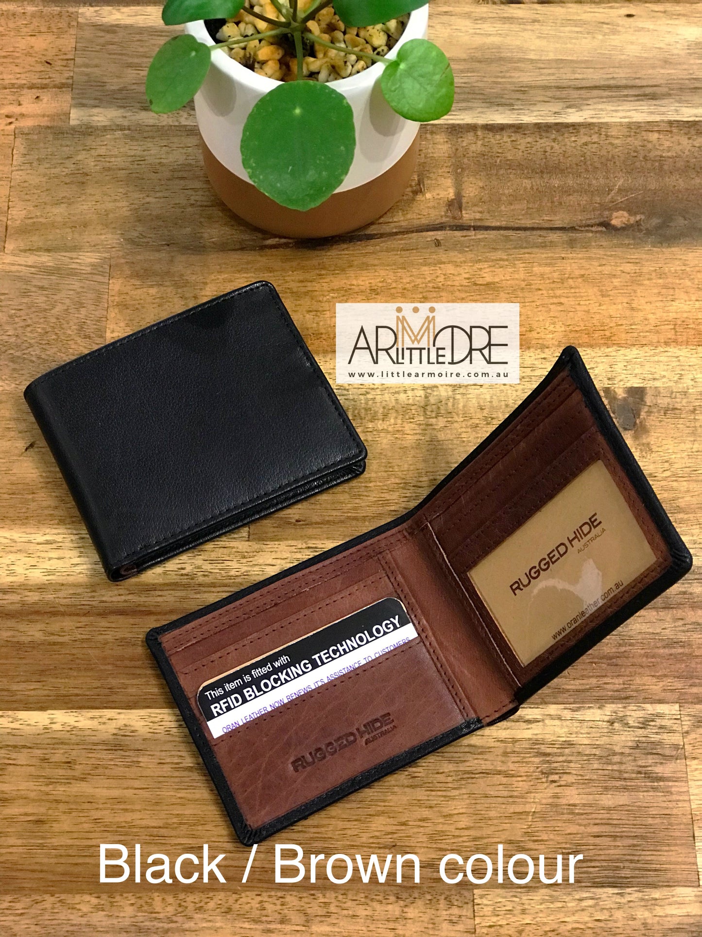 LA6604 Two Tone RFID Leather Mens Wallet