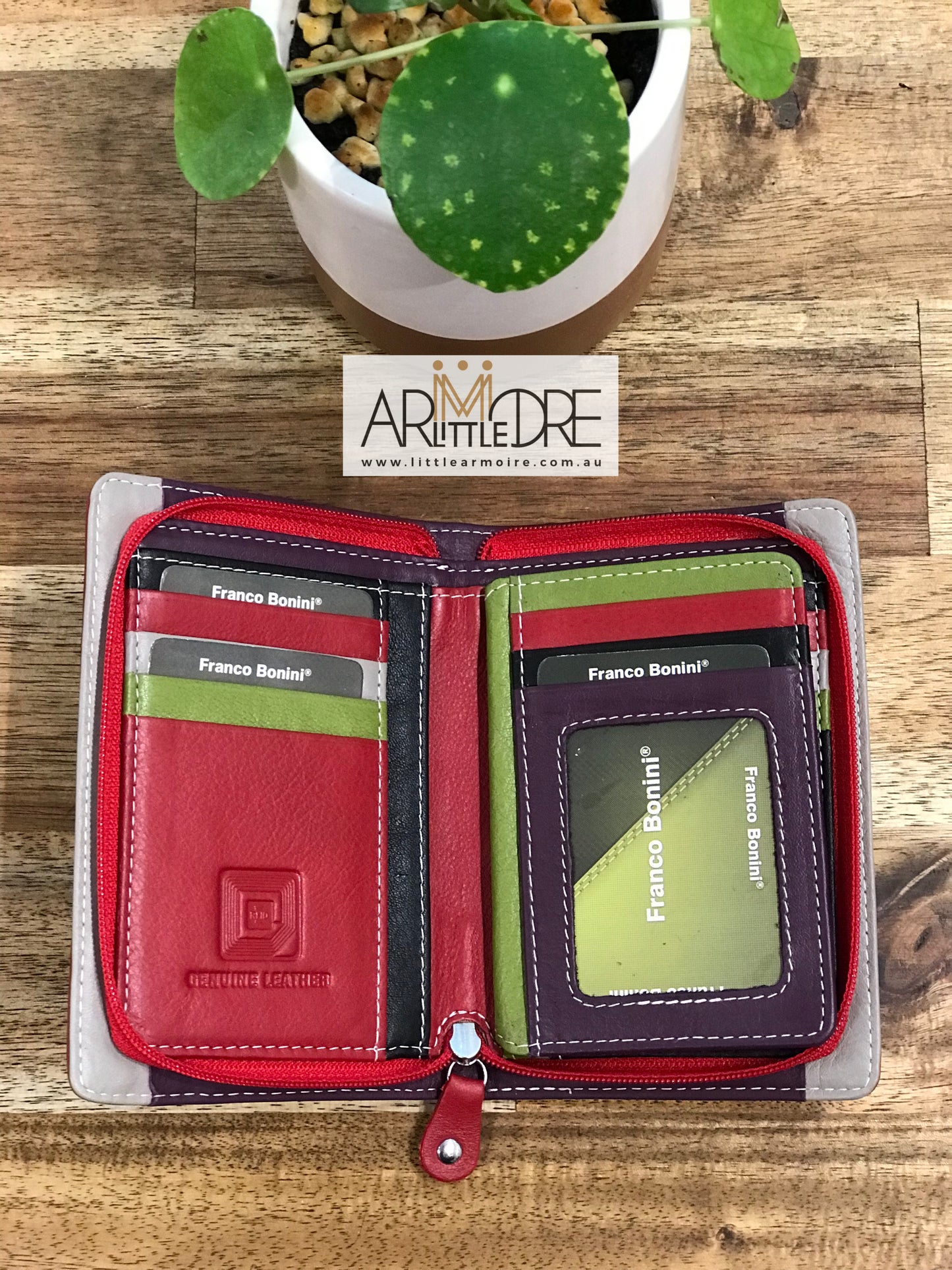 Small Zip around Soft Leather Multi Colour Wallet UAFB1814