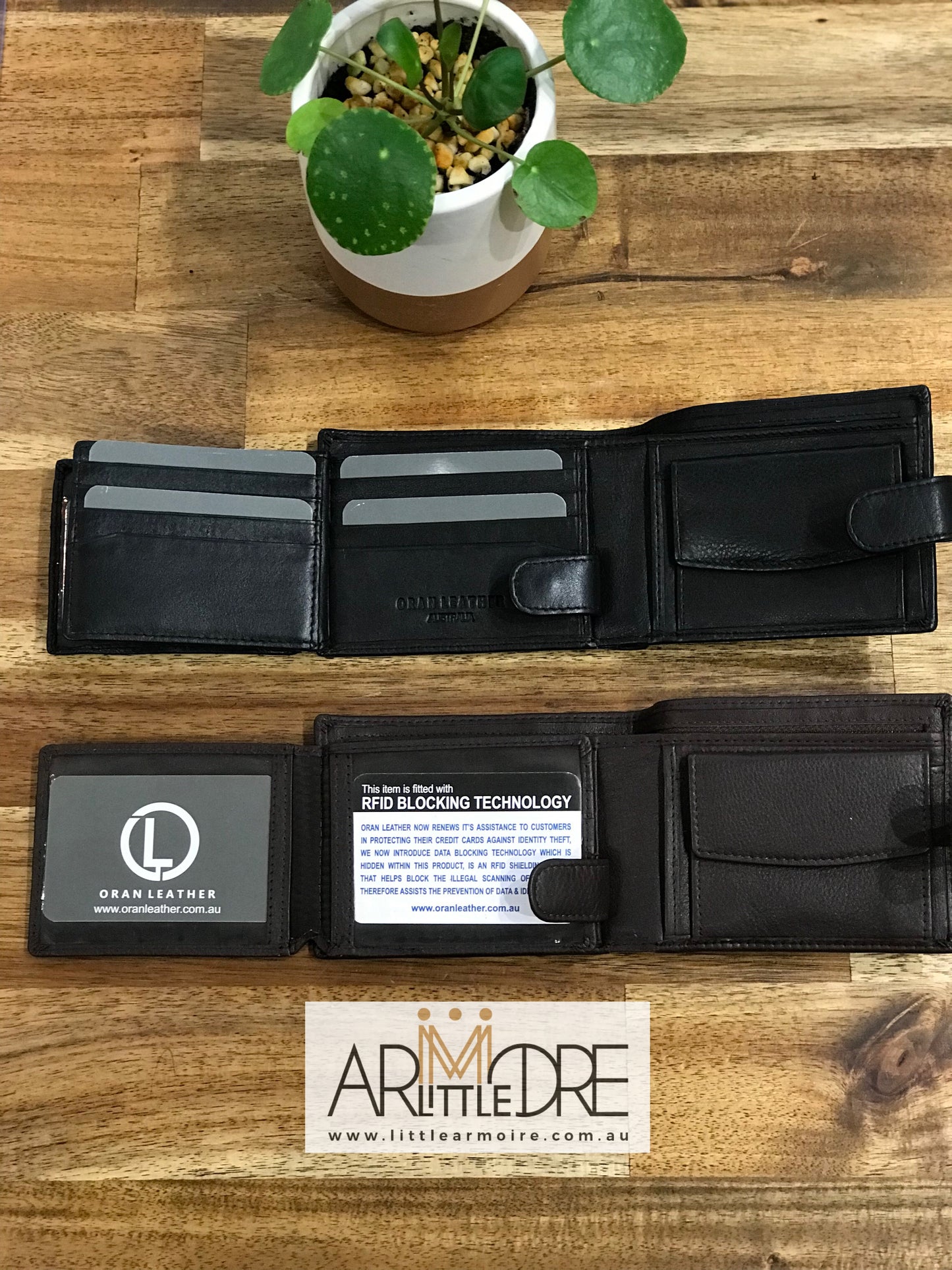 Men's Leather Wallet With Press Stud Close UARHW15021