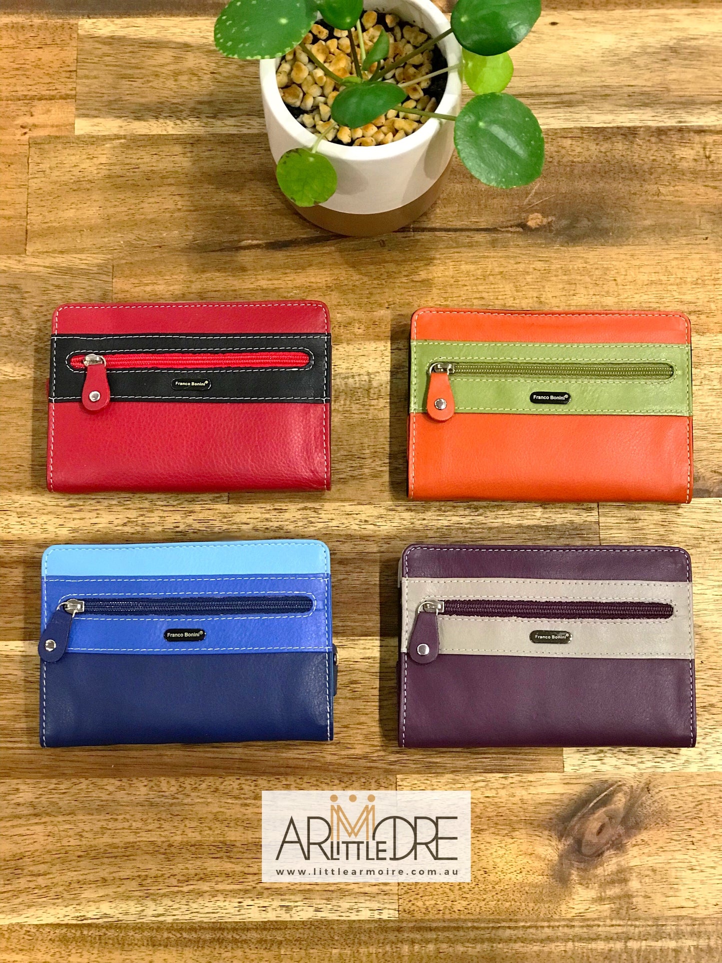 Small Zip around Soft Leather Multi Colour Wallet UAFB1814