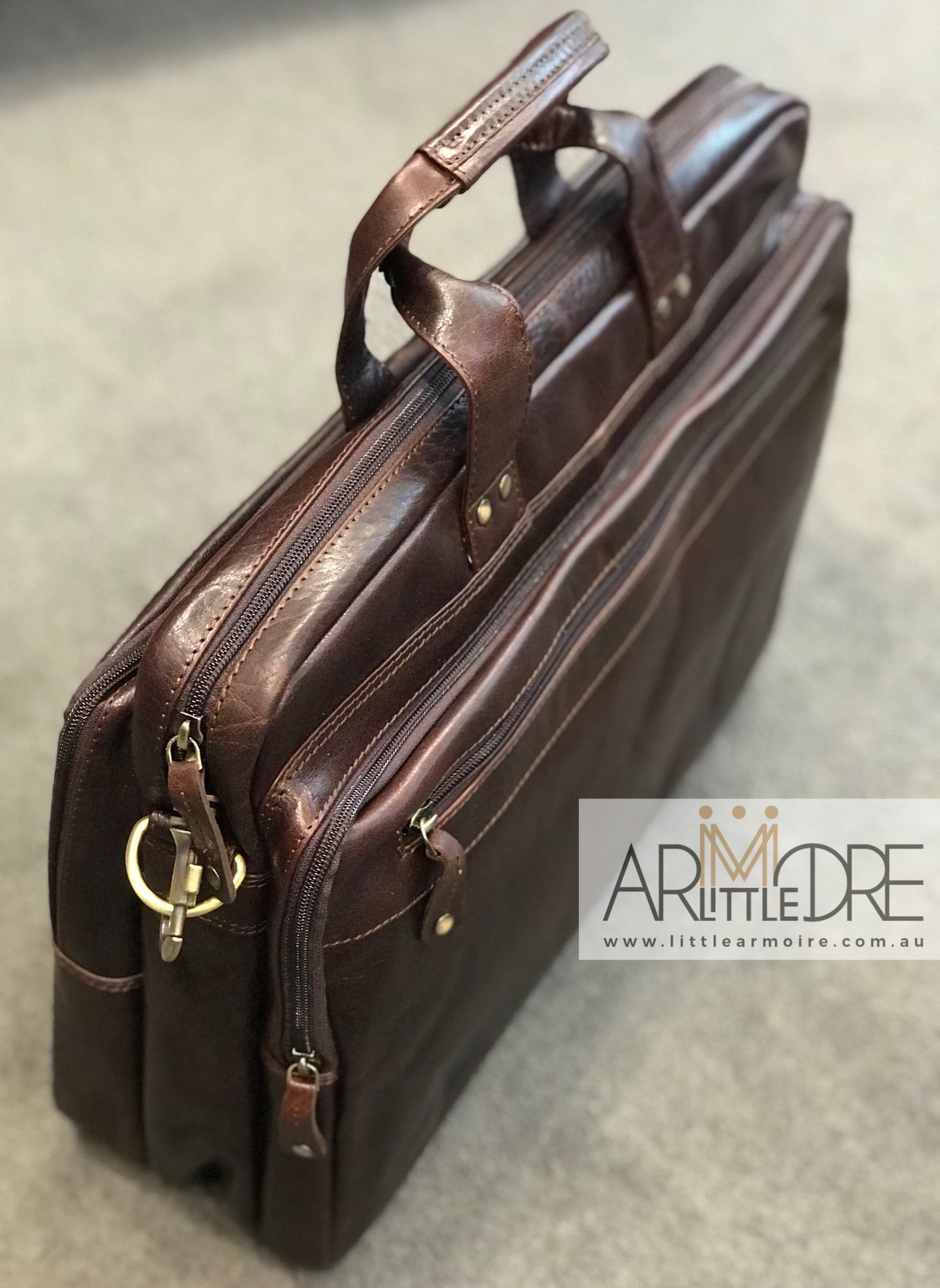 LA28032 Business Leather Laptop Bag