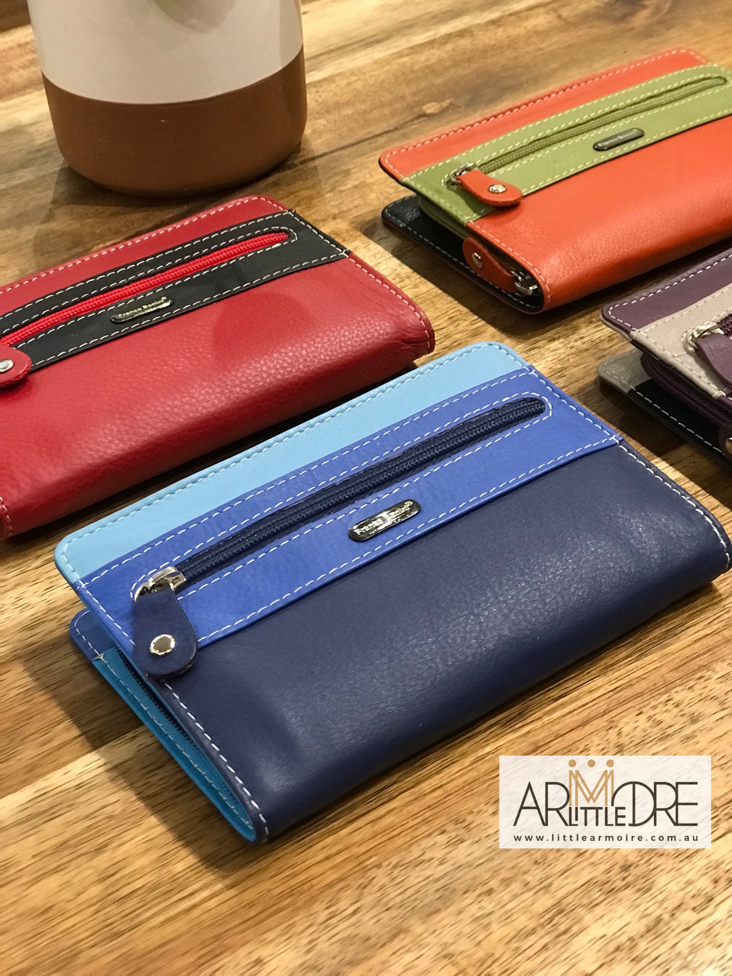 Small Zip around Soft Leather Multi Colour Wallet UAFB1814