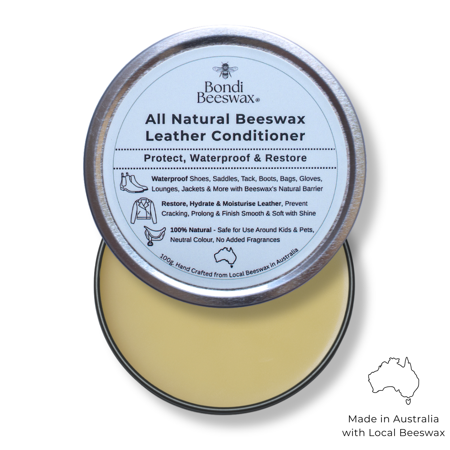 Bondi Beeswax - All Natural Beeswax Leather Conditioner.