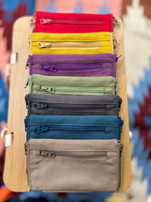 3 zip Premium Canvas Double Sided Glasses Case UACC8325
