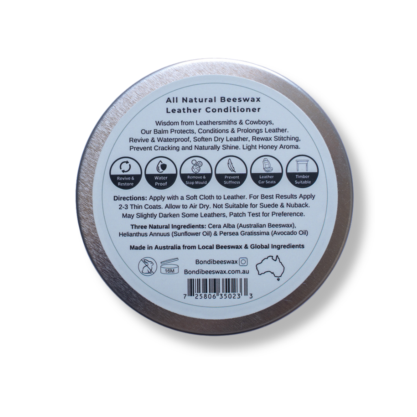 Bondi Beeswax - All Natural Beeswax Leather Conditioner.
