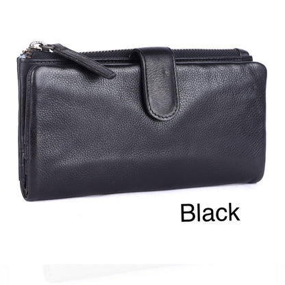 Press-stud closure Slim Ladies Leather Wallet UARH2629