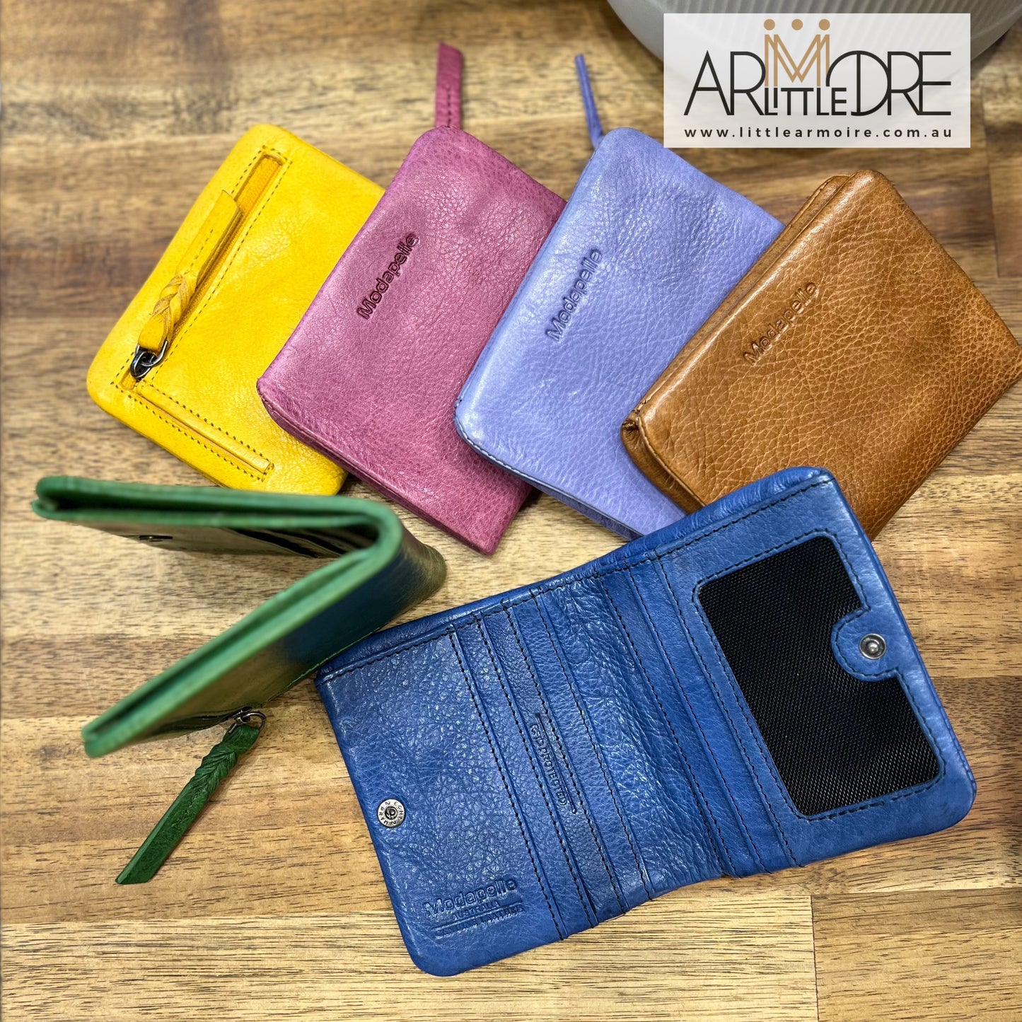 Small Compact Washed Leather Wallet MP80 (UAMP80)