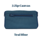 3 zip Premium Canvas Double Sided Glasses Case UACC8325