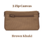 3 zip Premium Canvas Double Sided Glasses Case UACC8325
