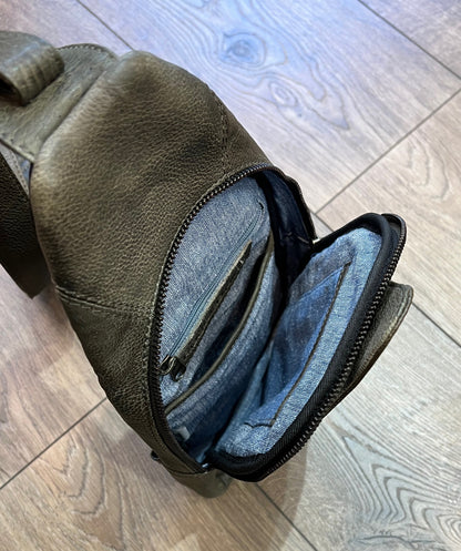 Leather Cross Chest Bag UARH4605