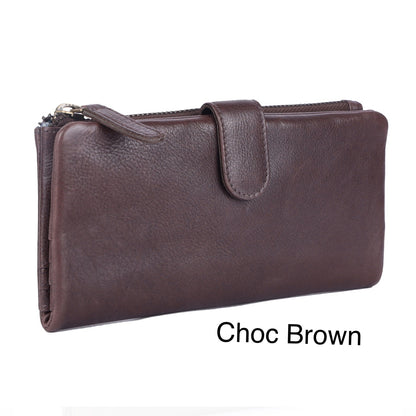 Press-stud closure Slim Ladies Leather Wallet UARH2629