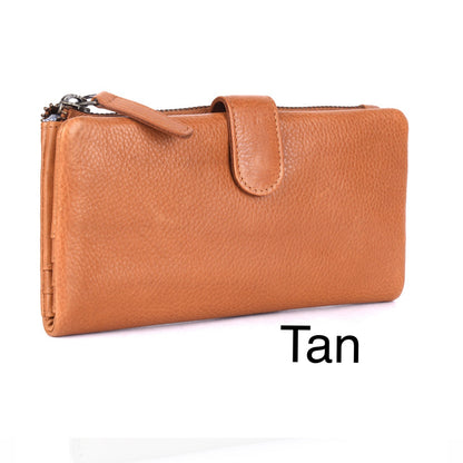 Press-stud closure Slim Ladies Leather Wallet UARH2629