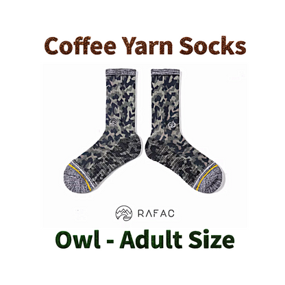 RAFAC Coffee Yarn Socks - Wildlife Series: UARFWL2325A for Adult