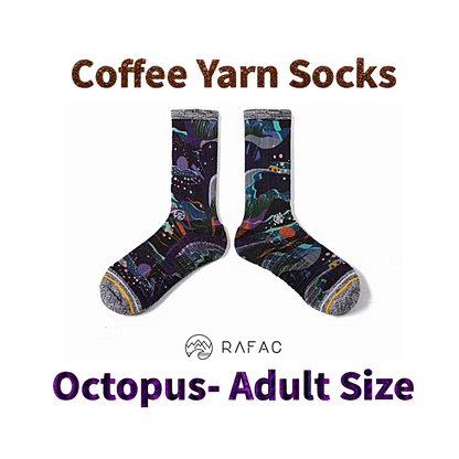 RAFAC Coffee Yarn Socks - Wildlife Series: UARFWL2325A for Adult