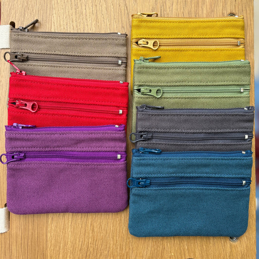 2 zip Canvas Coin Purse UACC8326