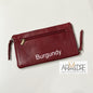Washed Leather Double Sided Glasses Case with extra rear zip pocket LA-6238 (UALA6238)