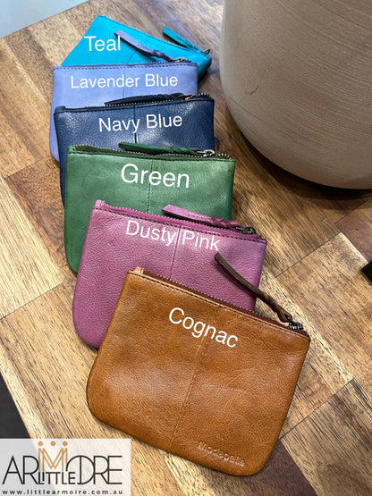 Washed Leather Coin Purse / Card Holder Pouch MP-25