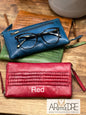 Vintage Woven Design Double Sided Glasses Case with extra rear zipped pocket LA-6233W (UALA6233W)