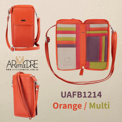 Multi Coloured Mega Wallet / Phone Bag with Crossbody Strap UAFB1214