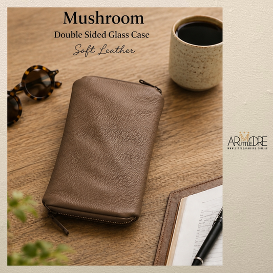 Double Sided Glasses Spectacle Soft Leather Case FB-2288 (UAFB2288)