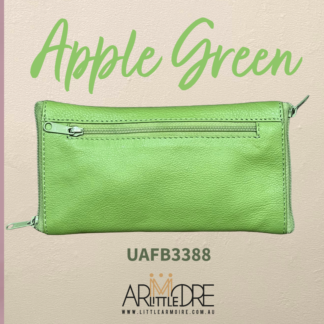 Soft Leather Double Sided Glasses Case with side pocket FB-3388 - 3 zipped (UAFB3388)