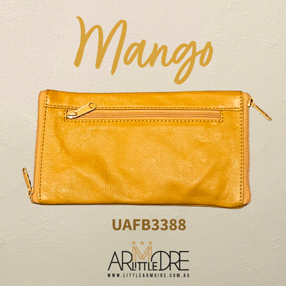Soft Leather Double Sided Glasses Case with side pocket FB-3388 - 3 zip (UAFB3388)