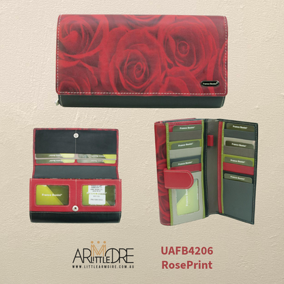 Franco Bonini FB-4206 Large Ladies Multi Colour Wallet 19 Cards Holder and Coin Section