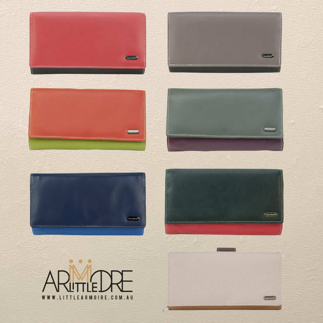 Franco Bonini FB-4206 Large Ladies Multi Colour Wallet 19 Cards Holder and Coin Section