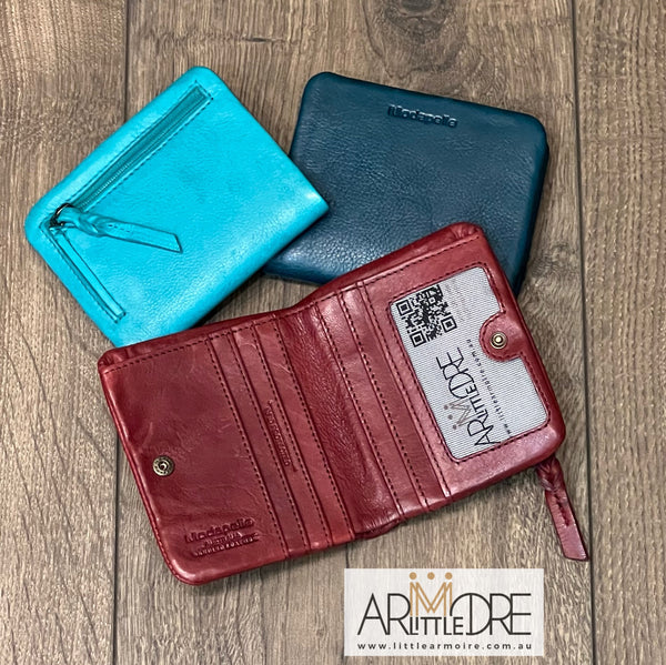 Small Compact Washed Leather Wallet MP-80