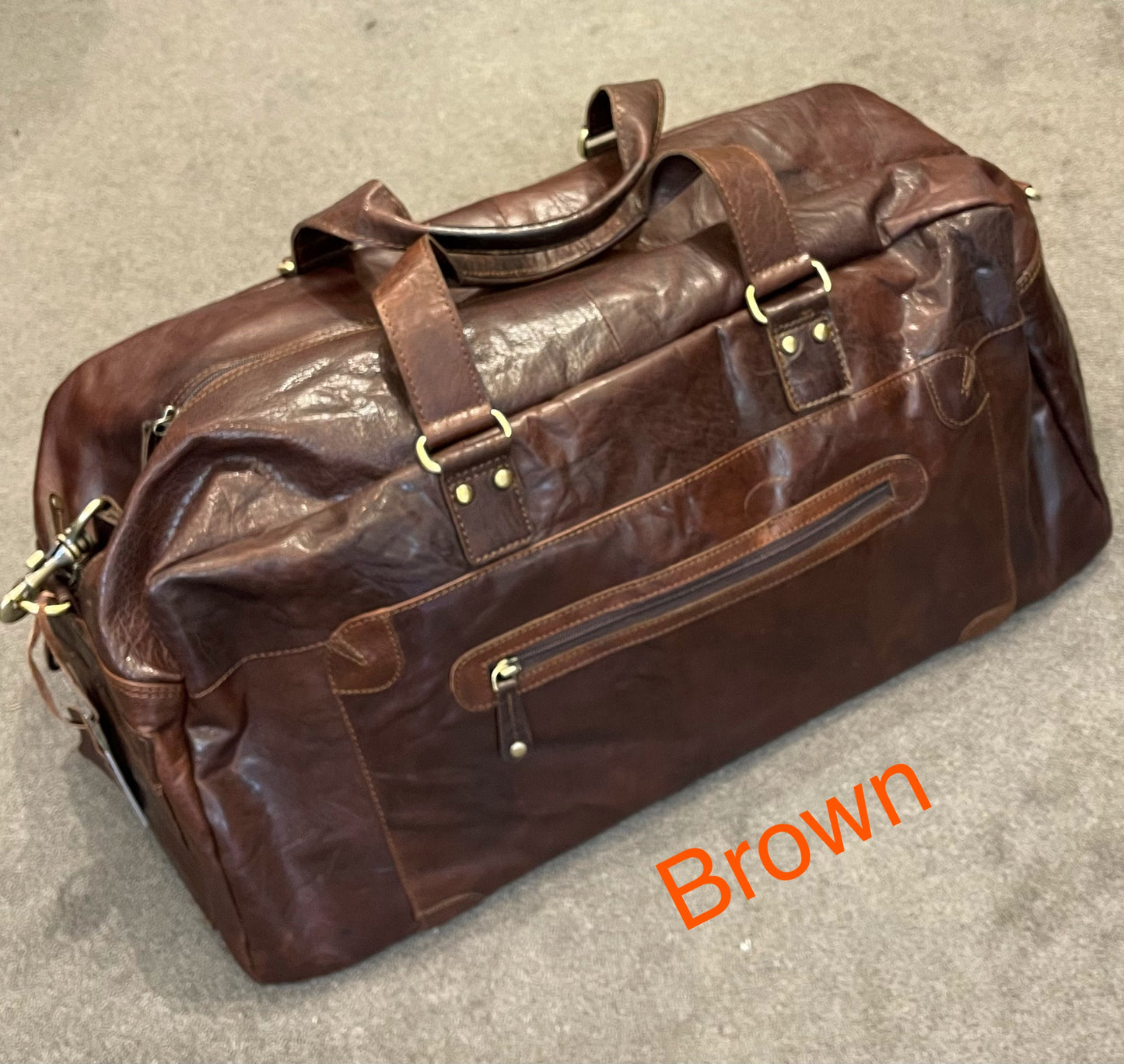Leather Travel Bag / Luggage UARHOB17336