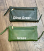 Washed Leather Double Sided Glasses Case with extra rear zip pocket LA-6238 (UALA6238)