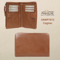 Soft Washed Leather Medium Size Wallet with magnetic UAMP7872